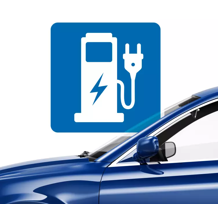 Elektrisk laddningspunkt vinylskylt - Tenstickers