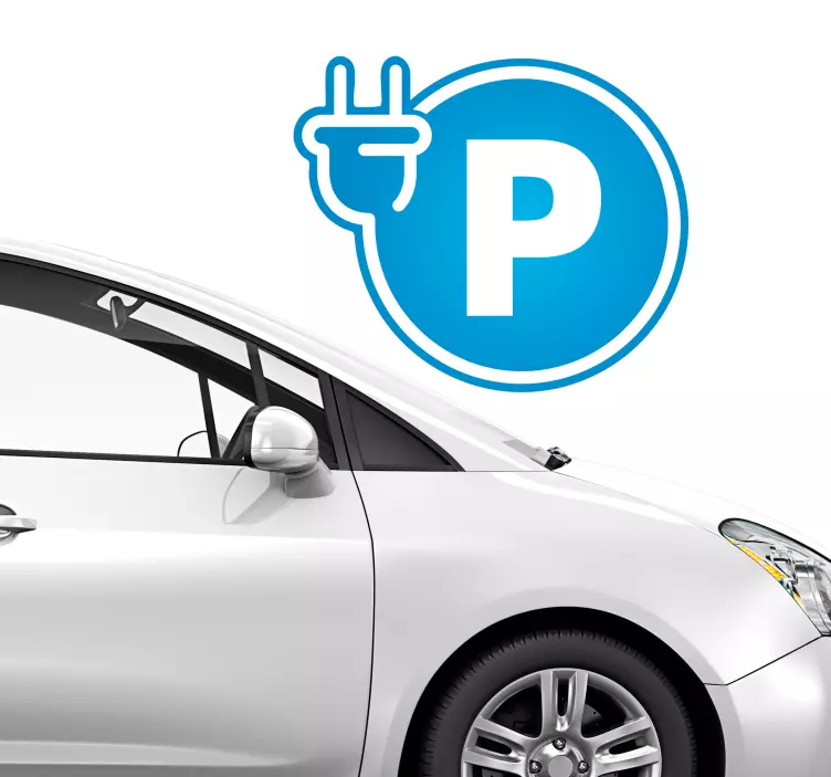 Elektrisk parkeringsaffär klistermärke - Tenstickers