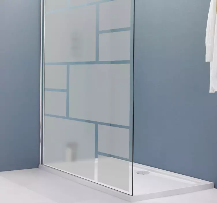 Monocolor pack of squaadres duschskärmsdekal - Tenstickers