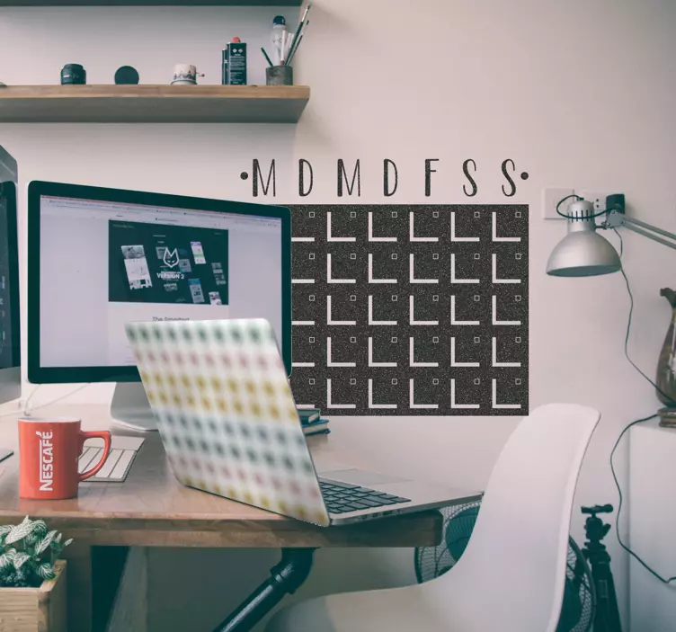 Engelska vardagar krittavla klistermärken - Tenstickers