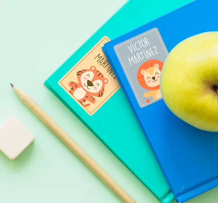 Etiketter för skolan anteckningsböcker - Tenstickers