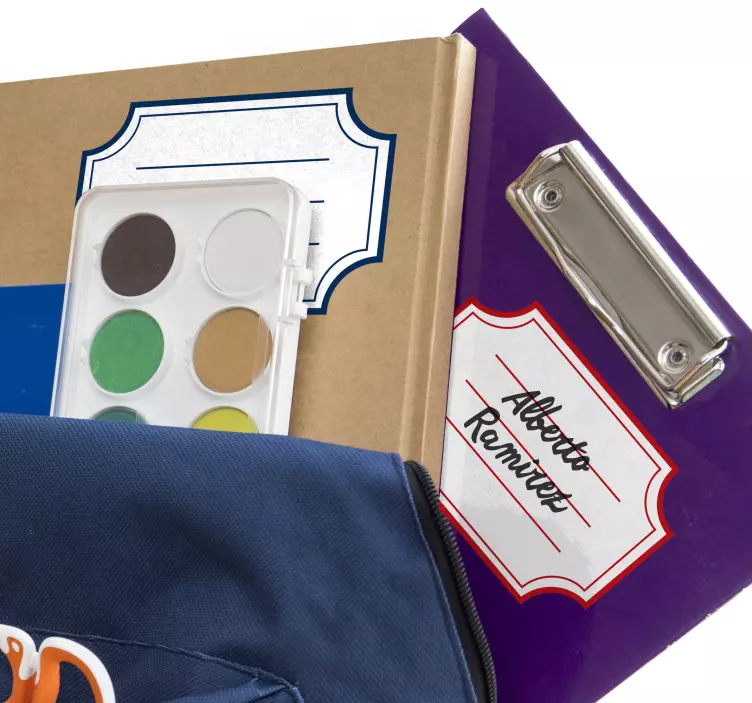 Etiketter för skolmaterial för pedagogiska dekaler - Tenstickers