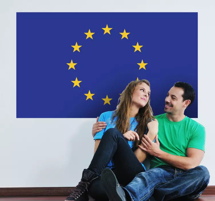 Europeiska unionens flagga klistermärke - Tenstickers