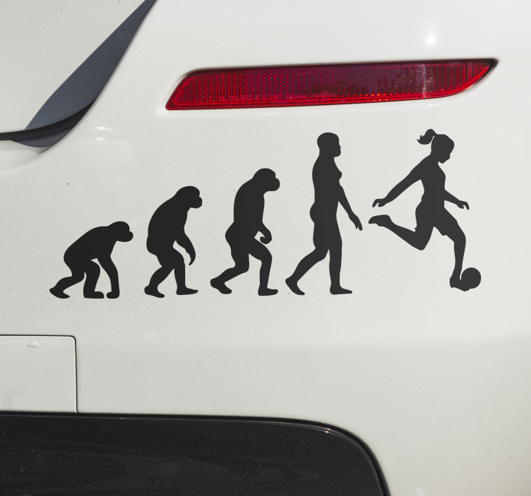 Evolution damsport fotboll klistermärke - Tenstickers