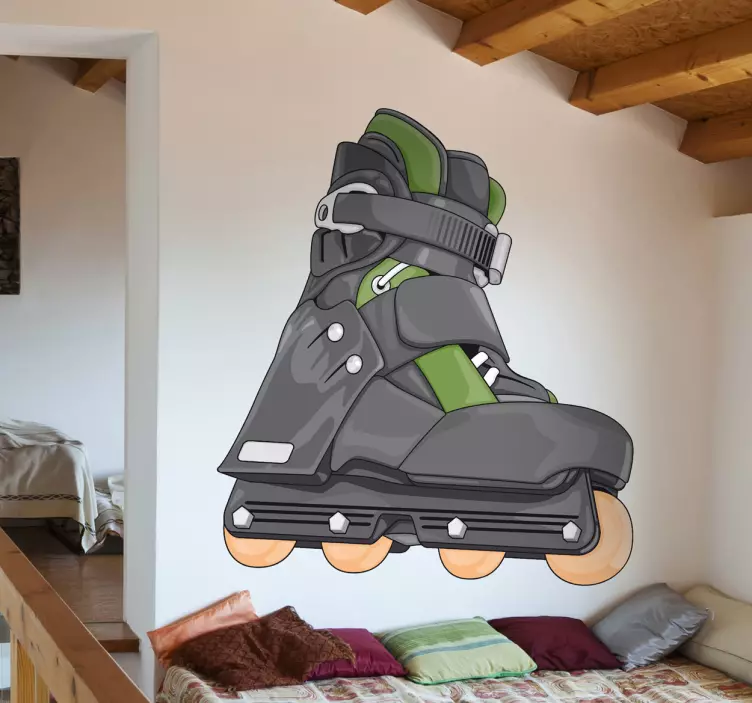 Extrem sport klistermärke inline skates grafik - Tenstickers