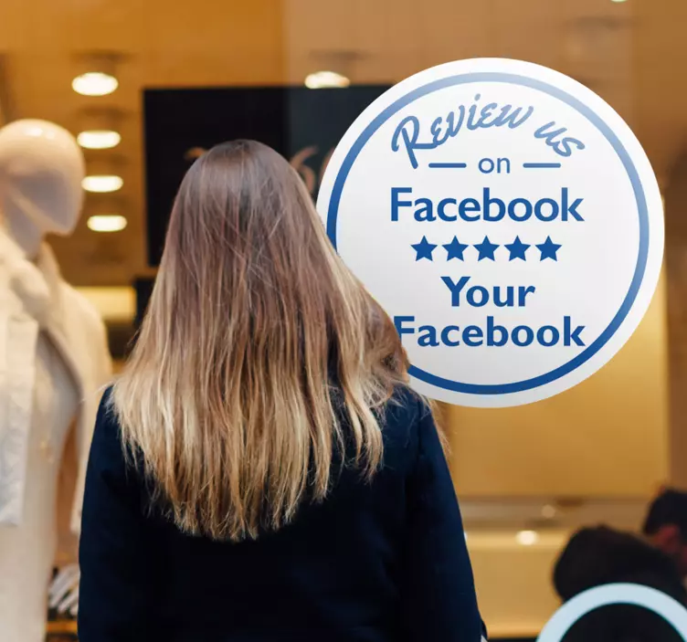 Facebook fönster klistermärke - Tenstickers