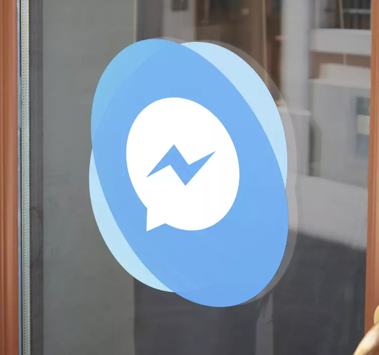 Facebook messenger logo fönster klistermärke - Tenstickers
