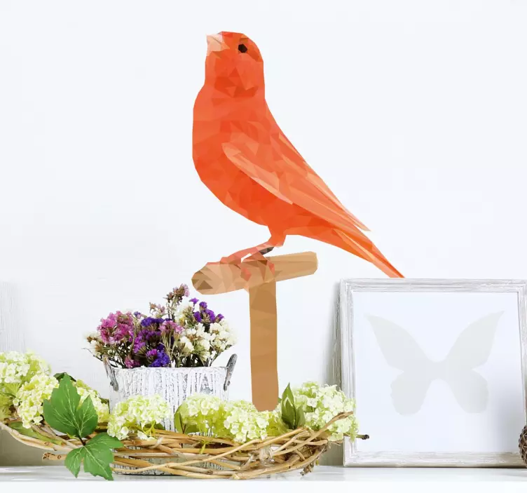 Fågel på abborre klistermärke - Tenstickers