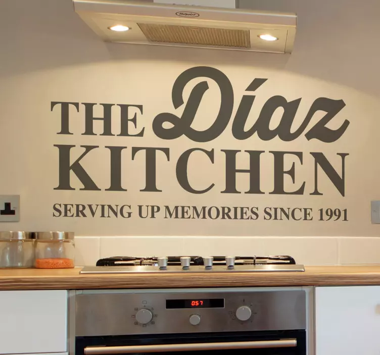 Familjen kök anpassningsbar vägg klistermärke - Tenstickers