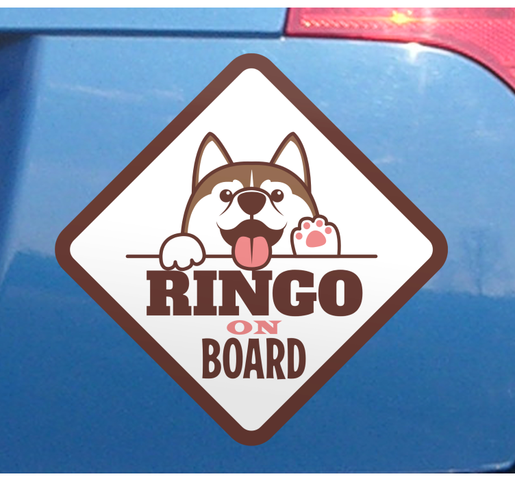 Fantastisk hund kikar bil klistermärke - Tenstickers