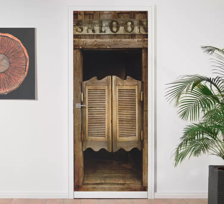 Far west saloon dörr vinyl klistermärke - Tenstickers