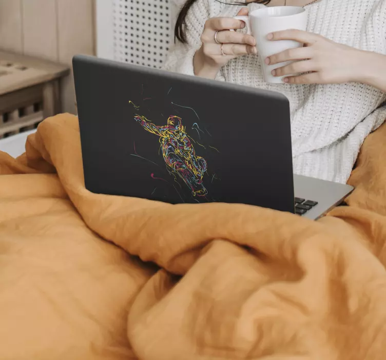 Färgglad actionfigur klistermärke för bärbar - Tenstickers