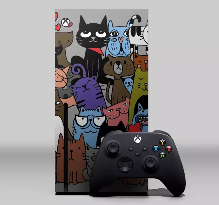 Färgglad kattsamling Xbox klistermärken - Tenstickers