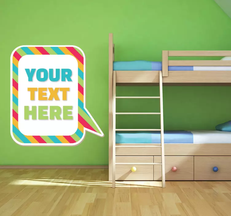 Färgglada anpassningsbara pratbubbla klistermärke - Tenstickers