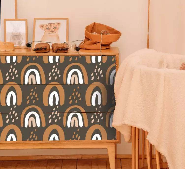 Färgglada bågformer klistermärken till möbler - Tenstickers