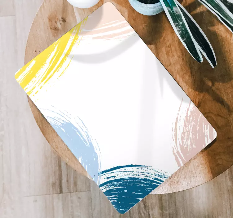 Färgglada penseldrag klistermärke för bärbar - Tenstickers