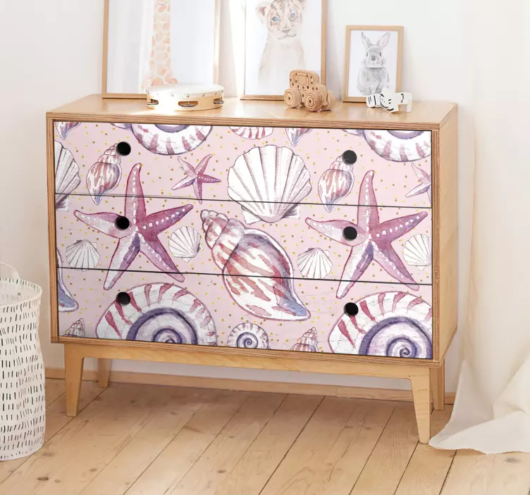 Färgglada snäckor klistermärken till möbler - Tenstickers