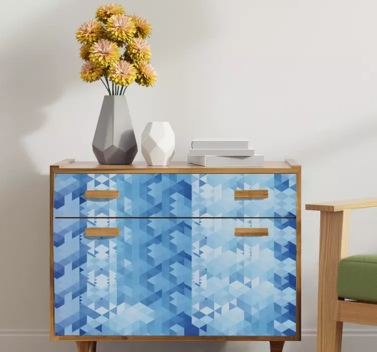 Färgglada triangelmöbler - Tenstickers