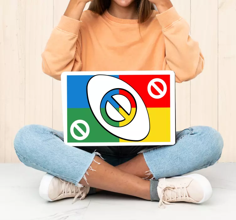 Färgglatt geometriskt emblem klistermärke för bärbar - Tenstickers