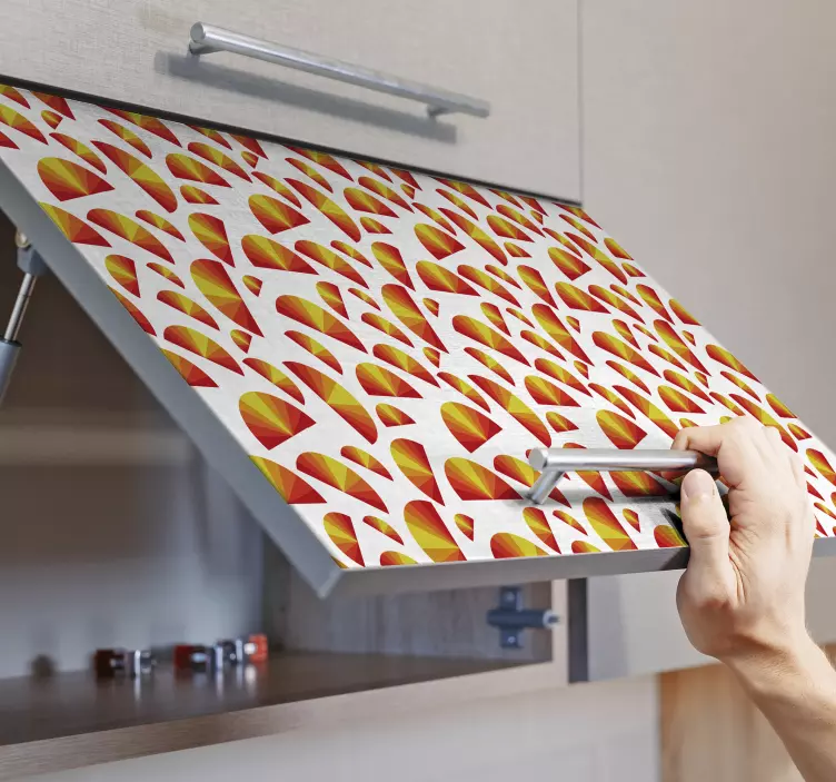 Färgglatt hjärtmönster kärlek klistermärke - Tenstickers