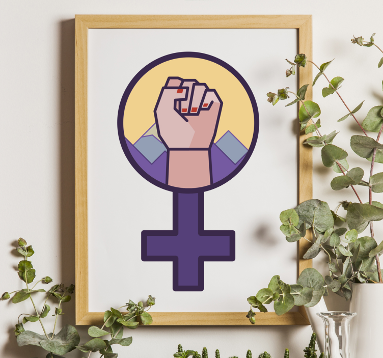 Feminism ikon vägg klistermärke - Tenstickers