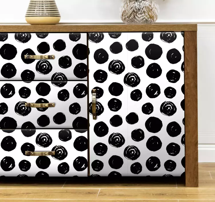 Klistermärken till möbler med djärva prickar - Tenstickers