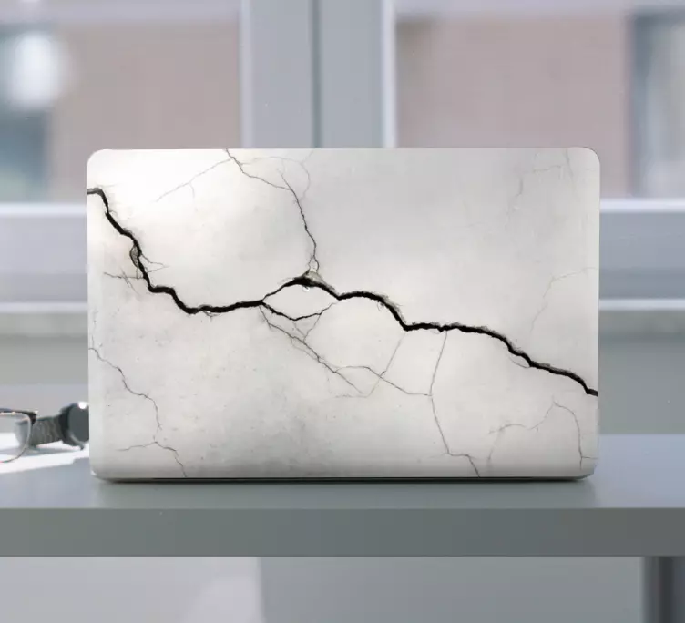 Fina grå sprickor bakgrund bärbara skinn - Tenstickers