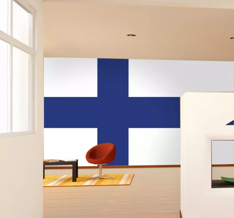 Finland flagga klistermärke - Tenstickers