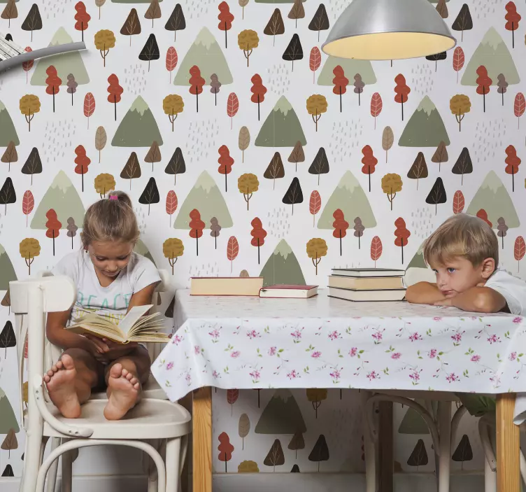 Finurliga trädmönster natur klistermärke - Tenstickers