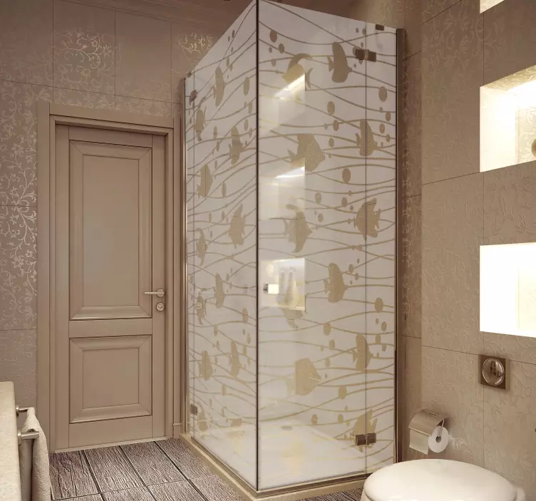 Fisk genomskinlig dusch klistermärke - Tenstickers