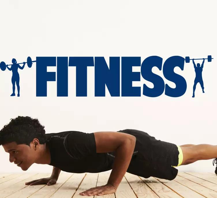 Fitness motivationscitat sport klistermärke - Tenstickers