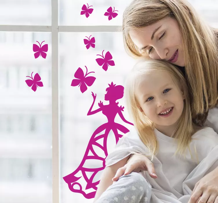 Fjäril dekoration uppsättning fönster klistermärke - Tenstickers