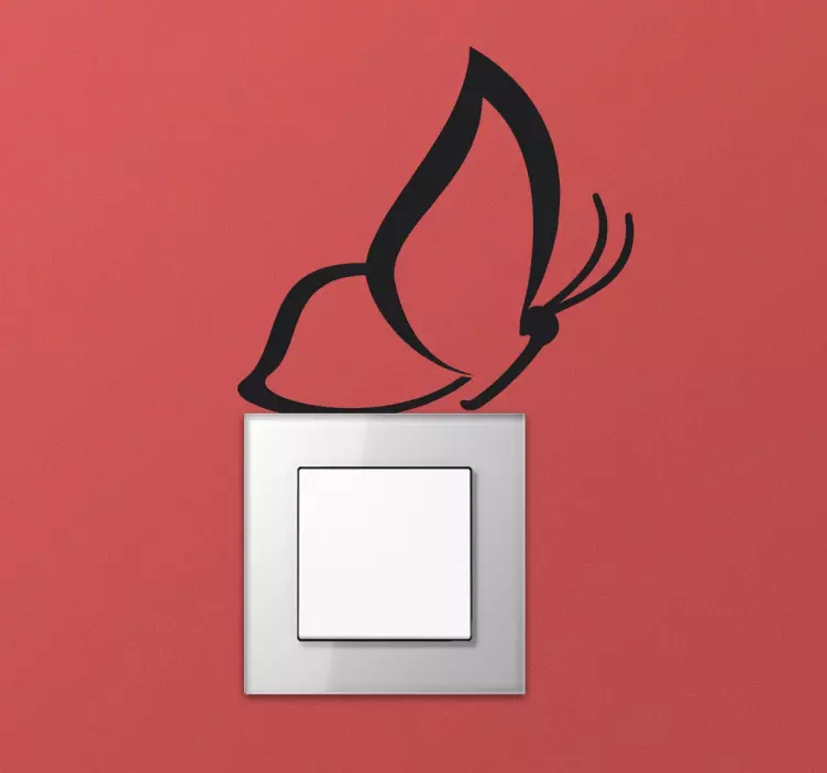 Fjäril ljusbrytare dekorativ klistermärke - Tenstickers