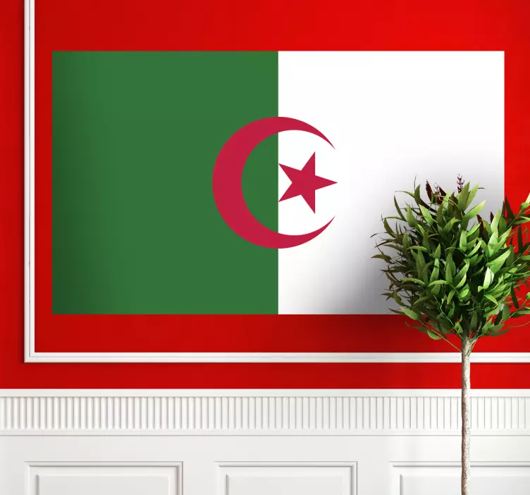 Flagga från algeria väggklistermärke - Tenstickers