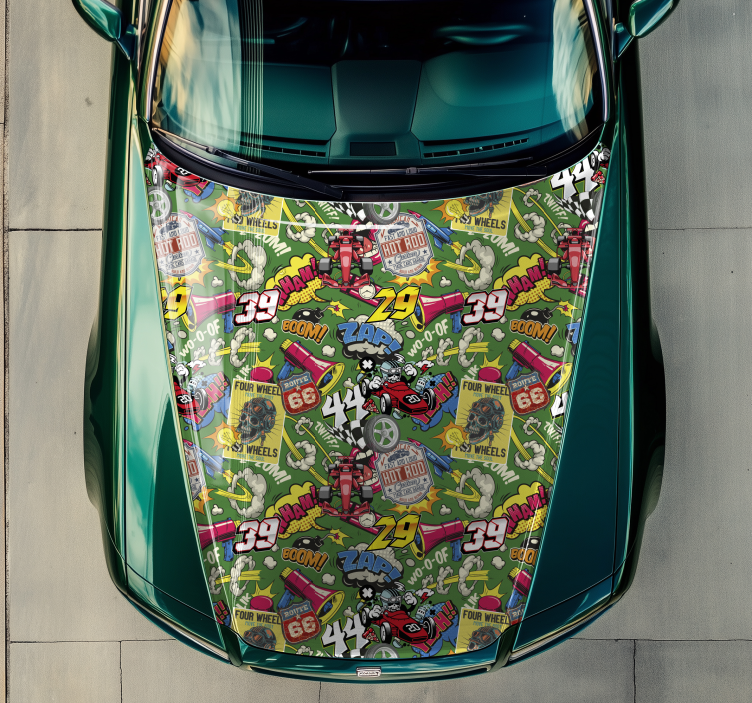 Flerfärgad för huva bildekaler - Tenstickers