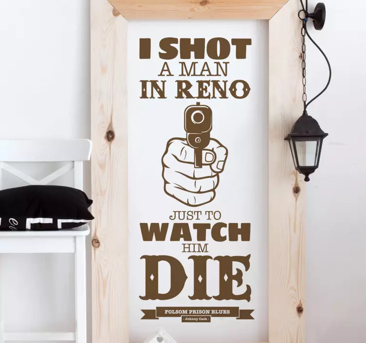 Folsom prison texter klistermärke - Tenstickers