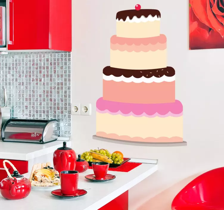 Fondant tårta dekal - Tenstickers