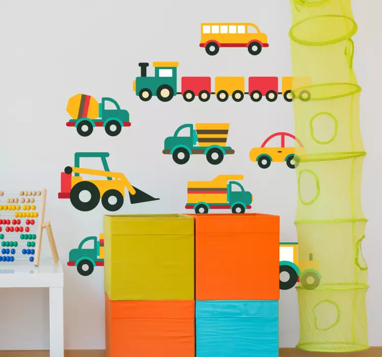 Fordon tecknad vinyl klistermärke - Tenstickers