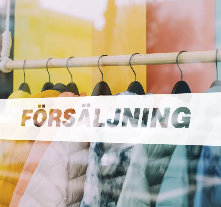 Försäljning skyltfönster klistermärke - Tenstickers