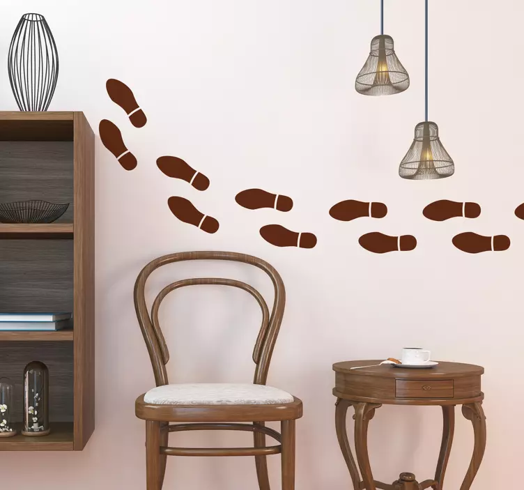 Fotavtryck vägg klistermärke - Tenstickers