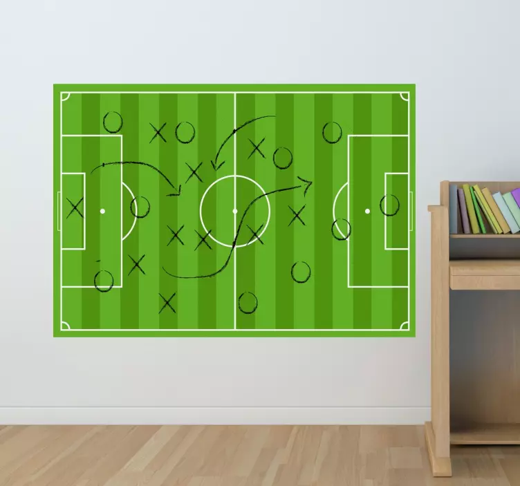 Fotbollsplan white board sticker - Tenstickers