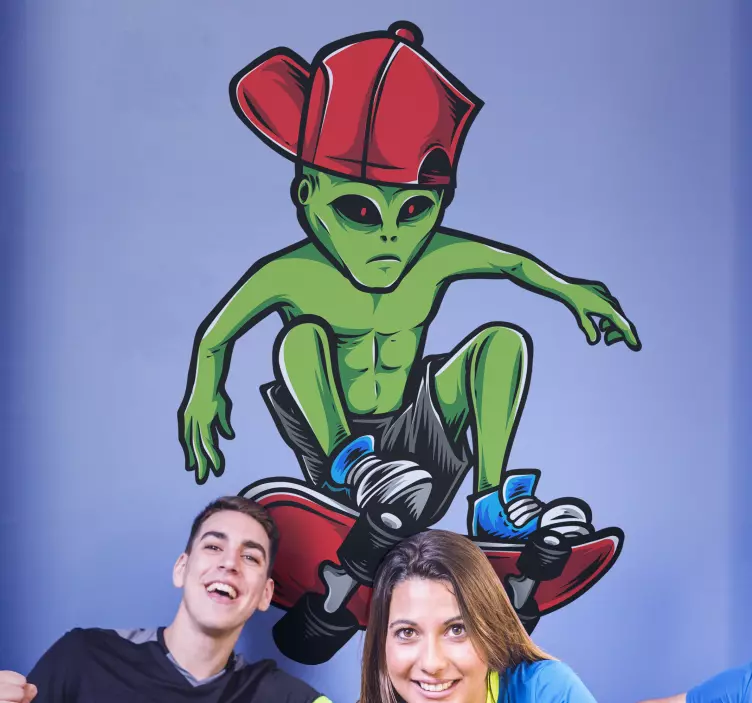 Främmande på skateboard extremsport dekaler - Tenstickers