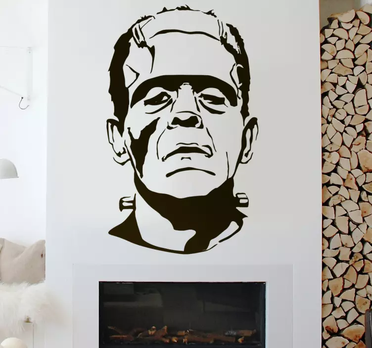 Frankenstein halloween vägg klistermärke - Tenstickers