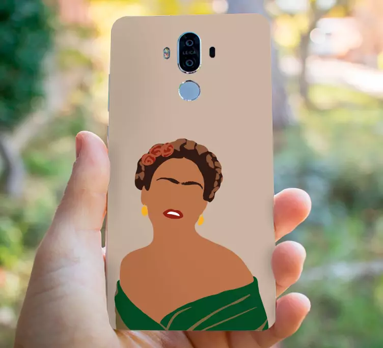 Frida kahlo tecknad design huawei dekal - Tenstickers