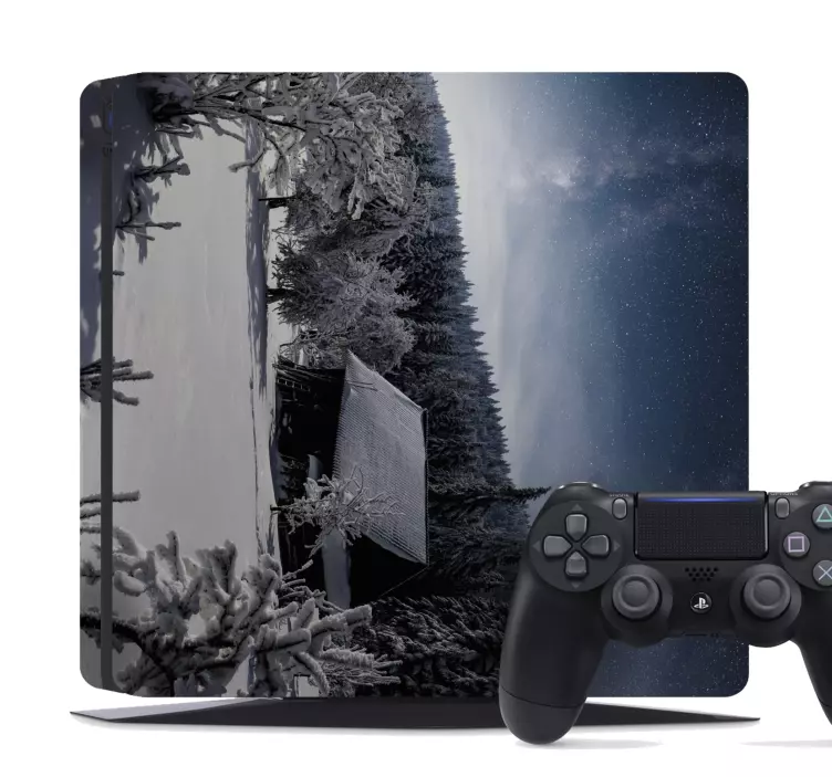 Frostat landskap scen PS4 klistermärke - Tenstickers