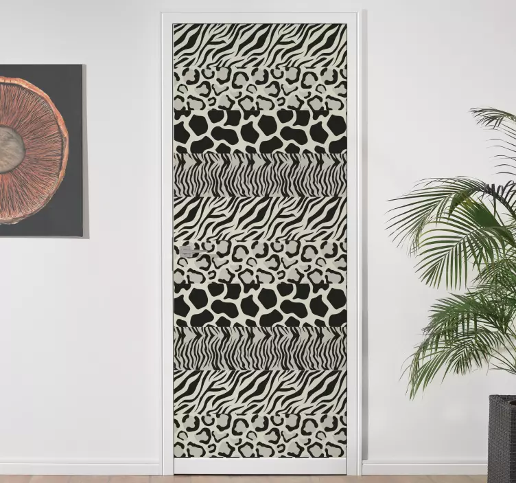 Fyra olika designdörrklistermärken - Tenstickers