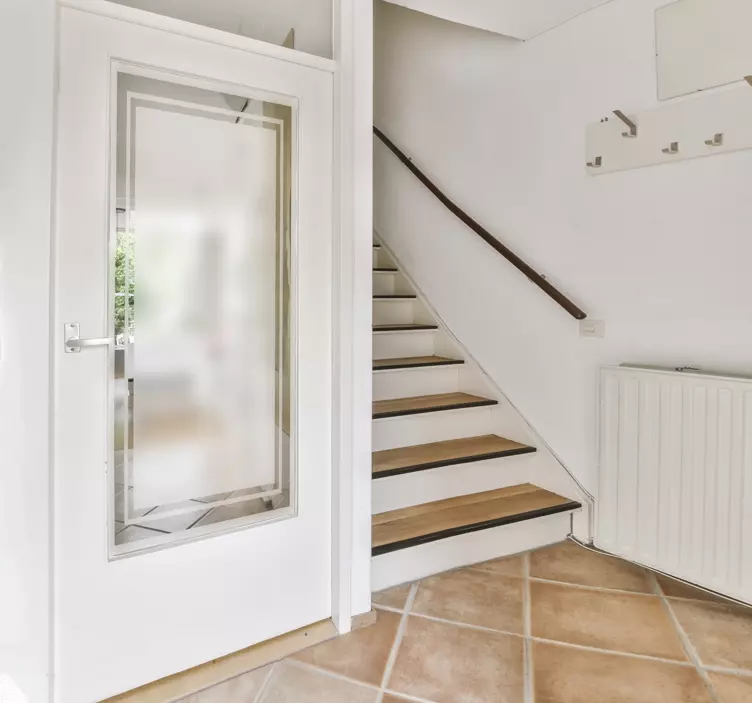 Fyrkantig med ram genomskinlig klistermärke - Tenstickers