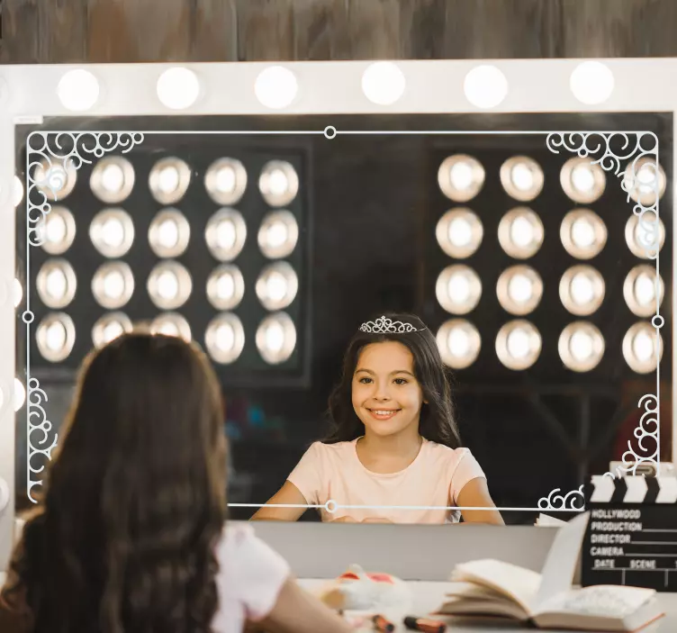 Gammal ram spegel vinyl klistermärke - Tenstickers