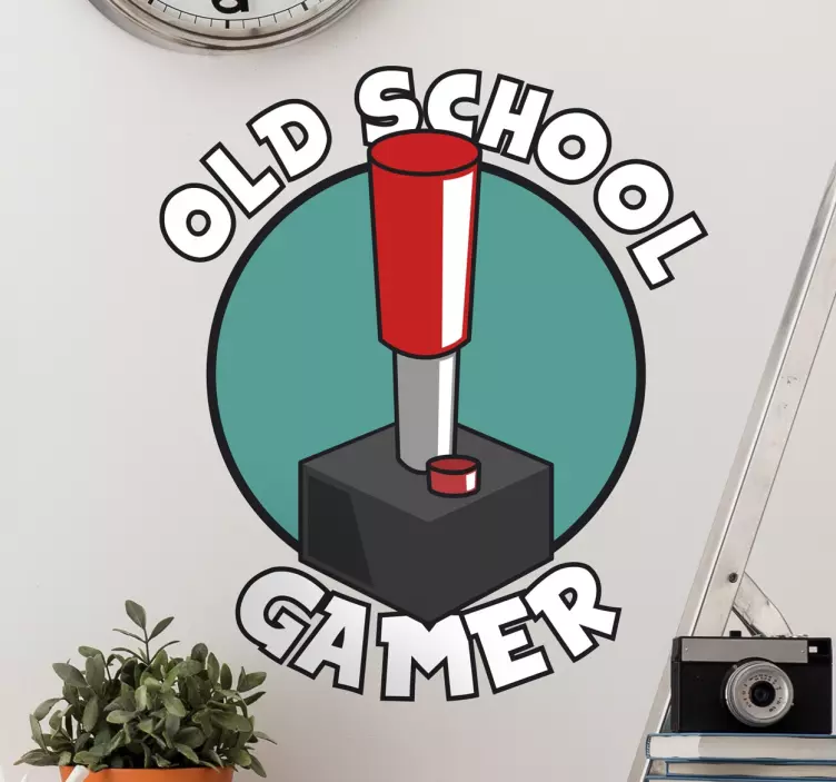 Gammal skola gamer vägg klistermärke - Tenstickers