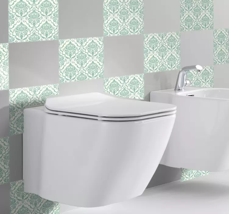 Gammal stil kakel vägg klistermärke - Tenstickers